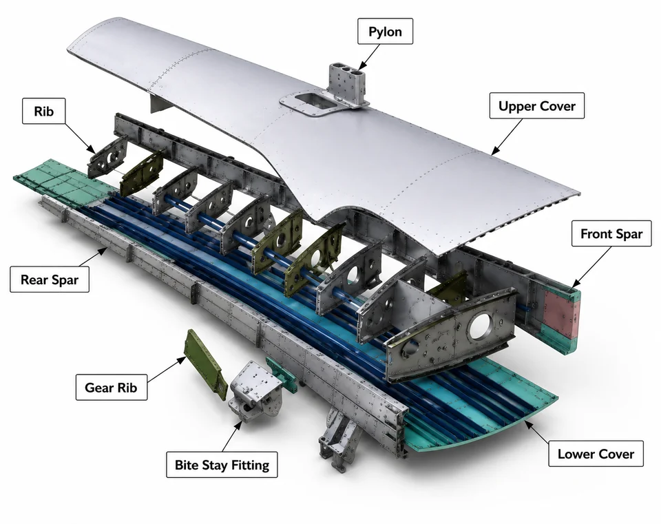 Wing trailing edge structure
