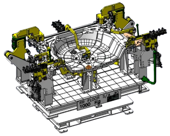 Complex jig and fixture CAD model
