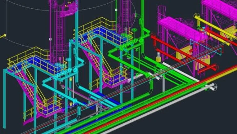 3D piping layout model