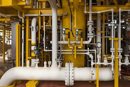 Piping oil and gas plant system